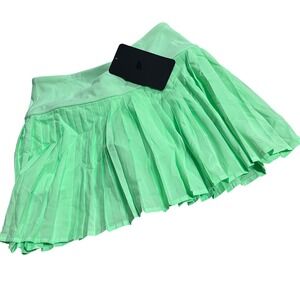 Fabletics Womens Hot Shot Pleated Skort Sugared Lime w/ Pocket NWT Size XS